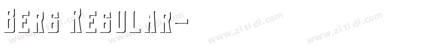 Berg Regular字体转换